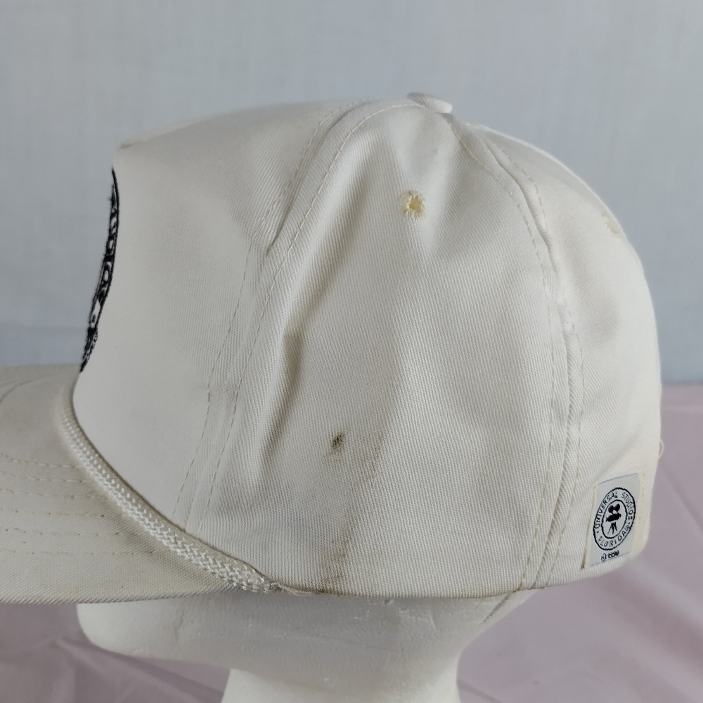 VTG 90s Universal Studios Woody Woodpecker Florida White Strapback Hat USA Made - Picture 14 of 15